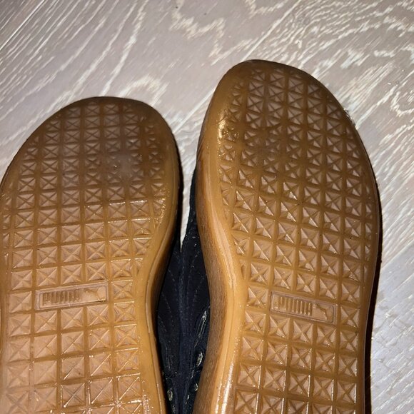 Black and Gold Suede Snakeskin PUMA Women's Shoe (Size 8) - Picture 6 of 6